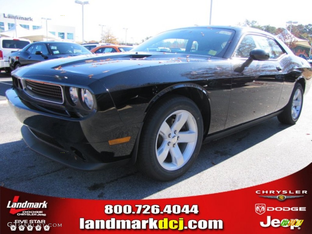 2012 Challenger SXT - Pitch Black / Dark Slate Gray photo #1