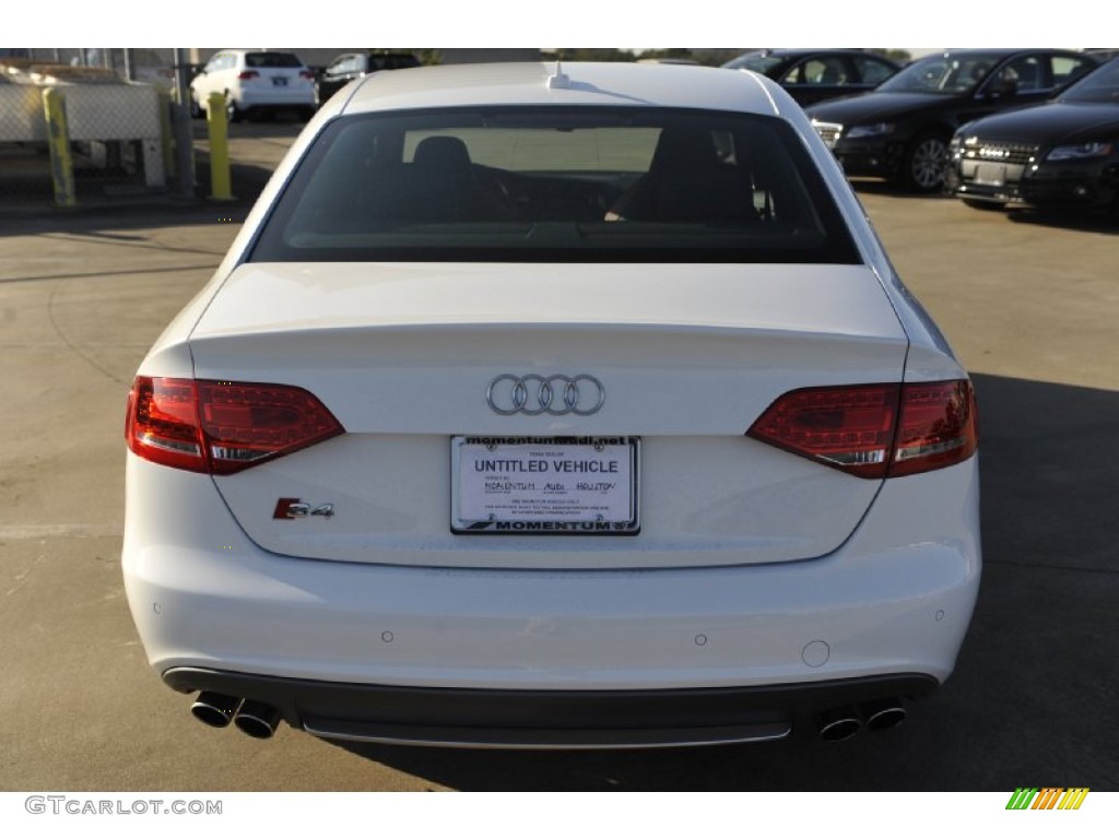 2012 S4 3.0T quattro Sedan - Ibis White / Black/Magma Red photo #6