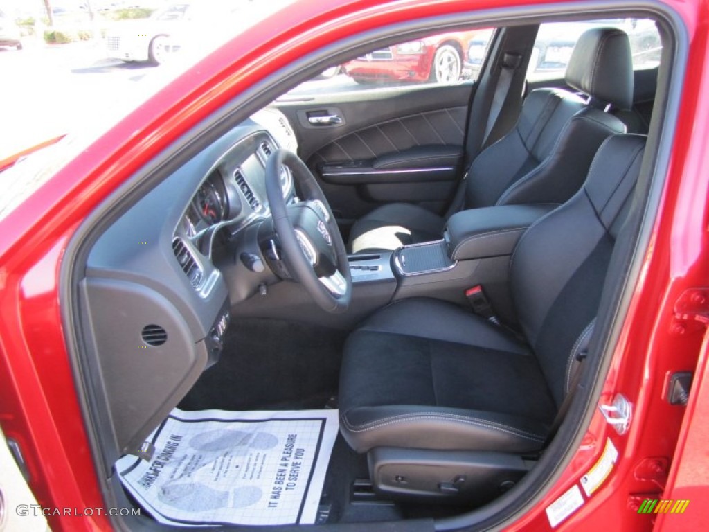 Black Interior 2012 Dodge Charger R/T Road and Track Photo #56656299