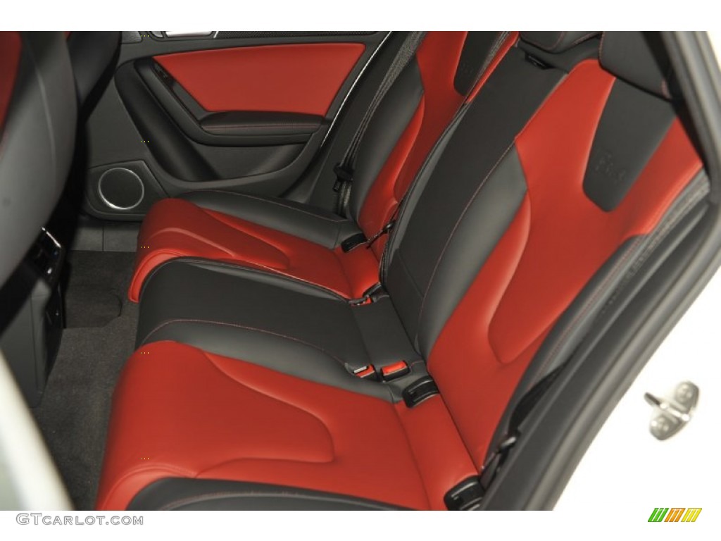 Black/Magma Red Interior 2012 Audi S4 3.0T quattro Sedan Photo #56656311