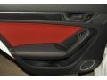 Black/Magma Red Door Panel Photo for 2012 Audi S4 #56656320