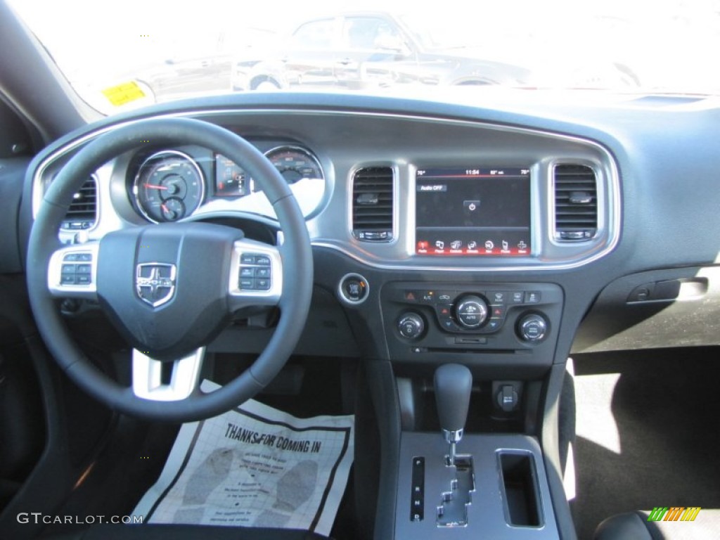 2012 Dodge Charger R/T Road and Track Black Dashboard Photo #56656330