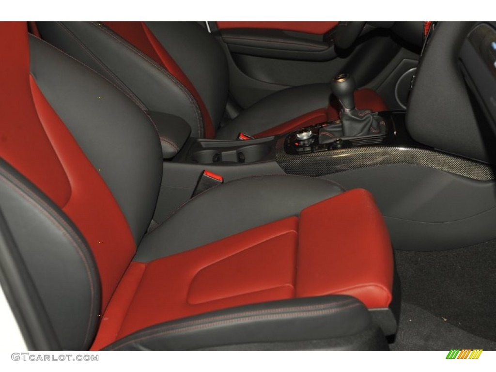 Black/Magma Red Interior 2012 Audi S4 3.0T quattro Sedan Photo #56656359