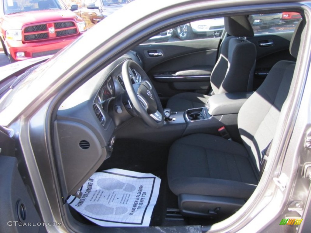 Black Interior 2012 Dodge Charger SXT Photo #56656623