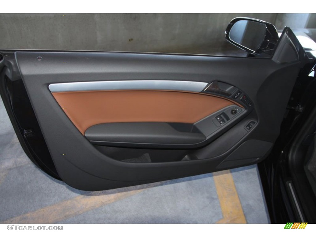 2012 Audi A5 2.0T quattro Coupe Cinnamon Brown Door Panel Photo #56656800