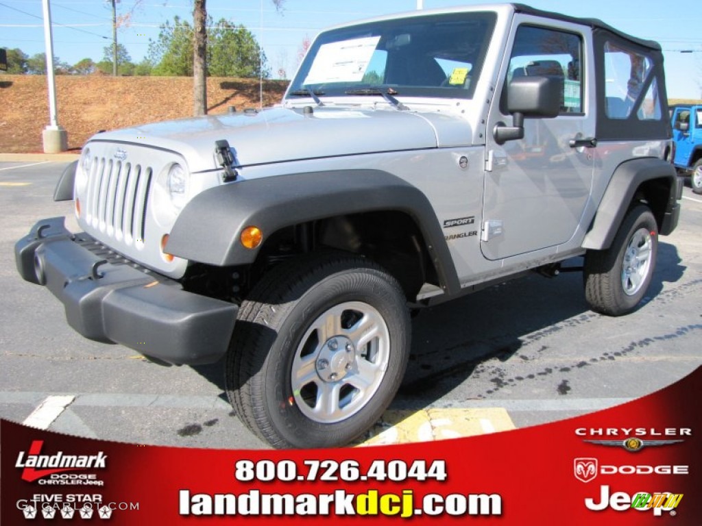 2012 Wrangler Sport 4x4 - Bright Silver Metallic / Black photo #1