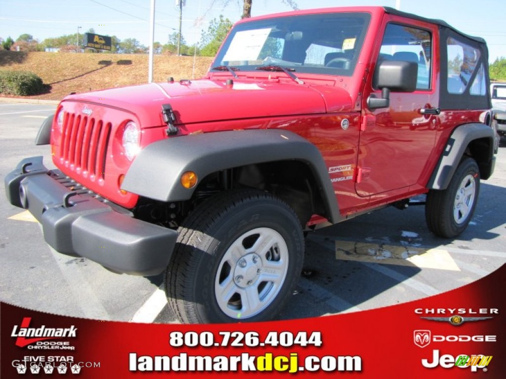 2012 Wrangler Sport 4x4 - Flame Red / Black photo #1