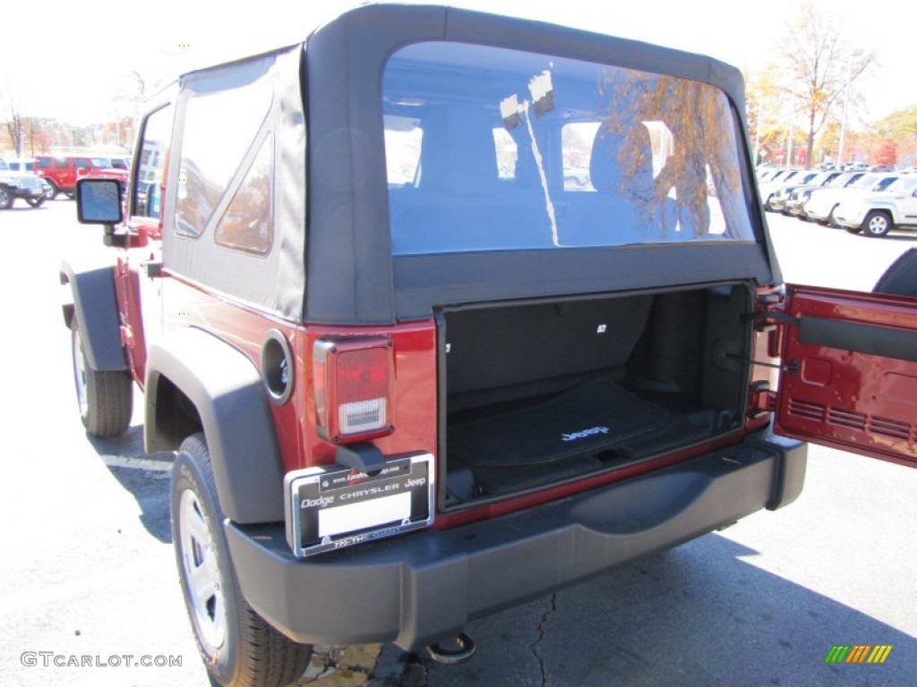 2012 Wrangler Sport 4x4 - Deep Cherry Red Crystal Pearl / Black photo #8