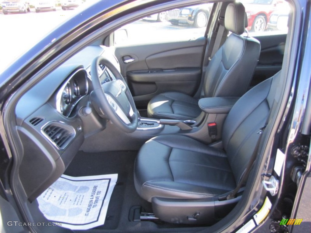 Black Interior 2012 Chrysler 200 Limited Sedan Photo #56657826