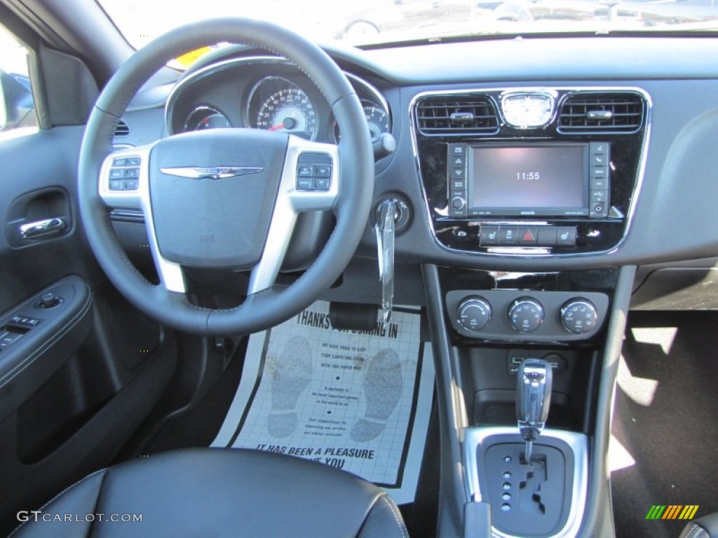 2012 Chrysler 200 Limited Sedan Black Dashboard Photo #56657850