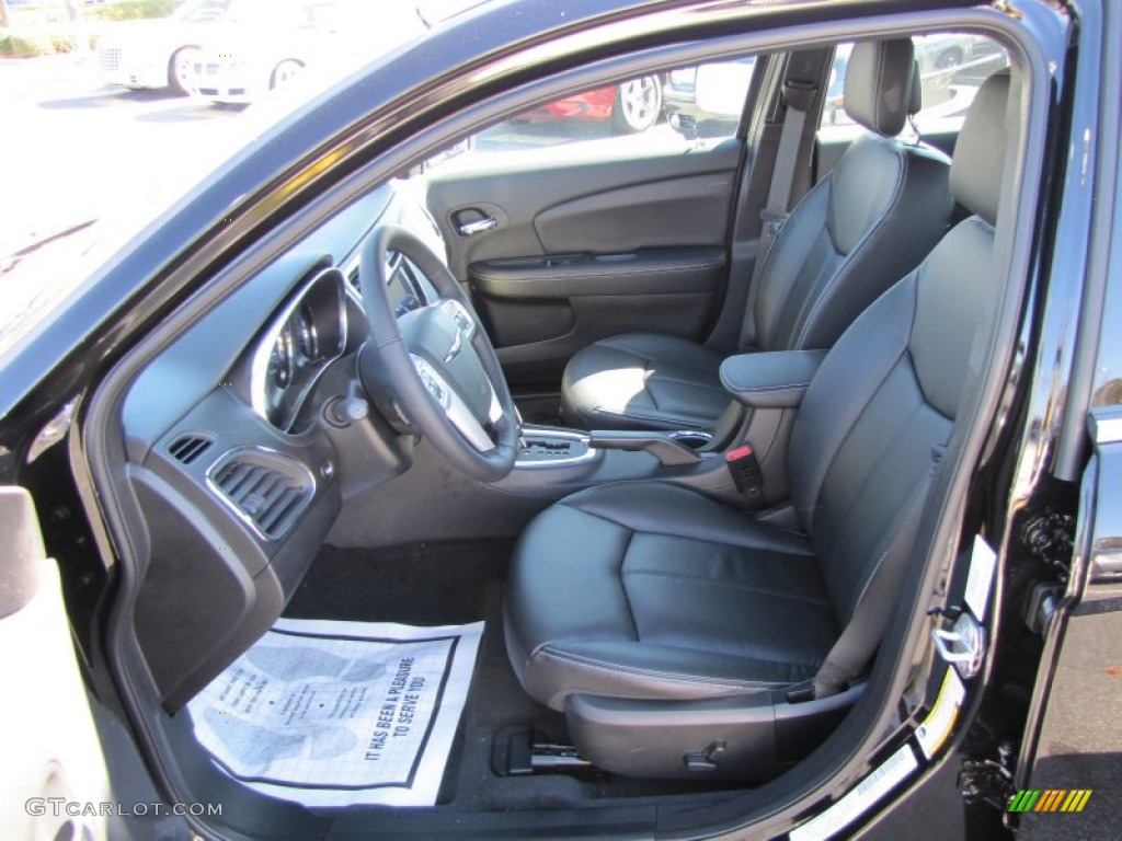 Black Interior 2012 Chrysler 200 Limited Sedan Photo #56657921