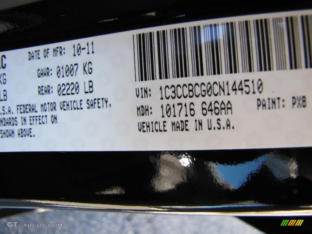 2012 200 Color Code PX8 for Black Photo #56657979