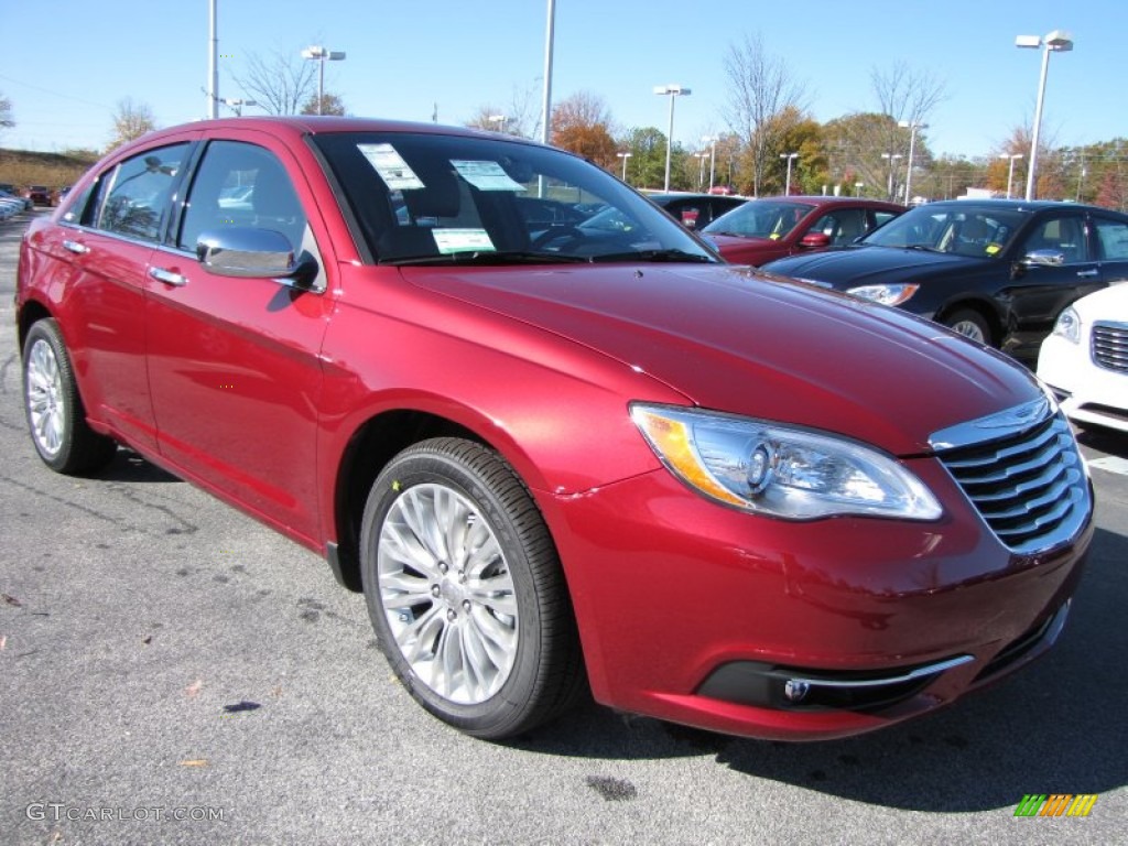 Deep Cherry Red Crystal Pearl Coat 2012 Chrysler 200 Limited Sedan Exterior Photo #56658120