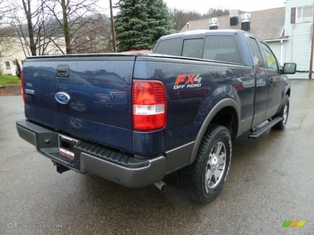 2005 F150 FX4 SuperCab 4x4 - True Blue Metallic / Medium Flint/Dark Flint Grey photo #4