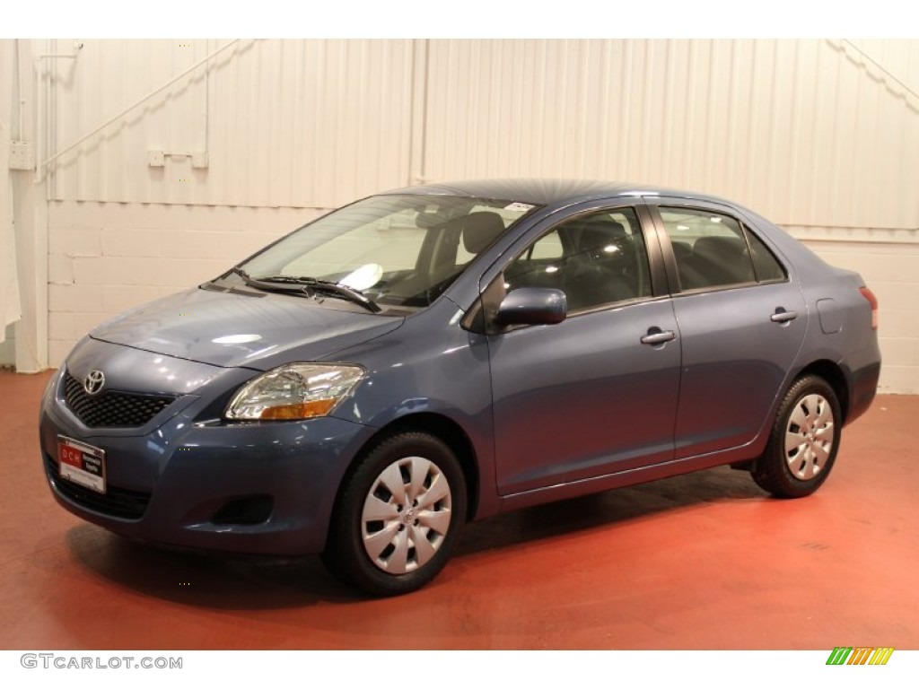 2010 Yaris Sedan - Pacific Blue Metallic / Dark Charcoal photo #1