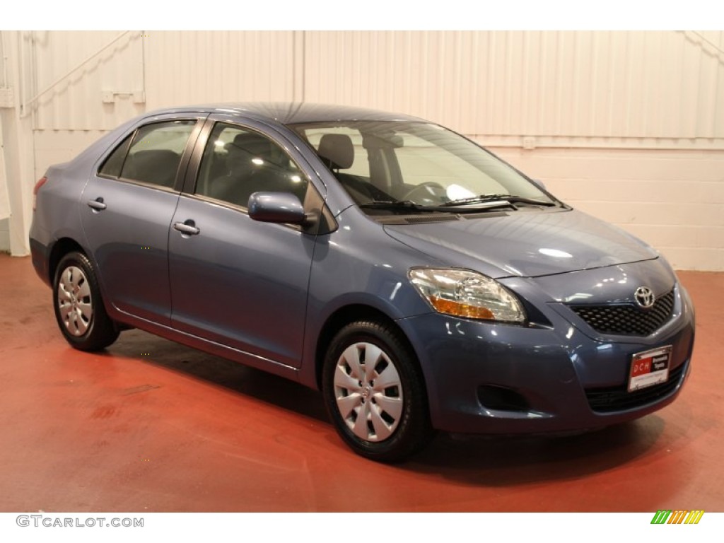 2010 Yaris Sedan - Pacific Blue Metallic / Dark Charcoal photo #3