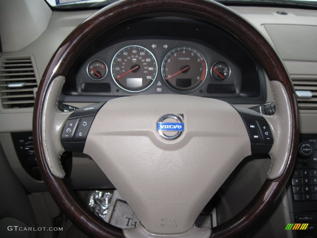 2004 Volvo XC90 2.5T Taupe/Light Taupe Steering Wheel Photo #56660205