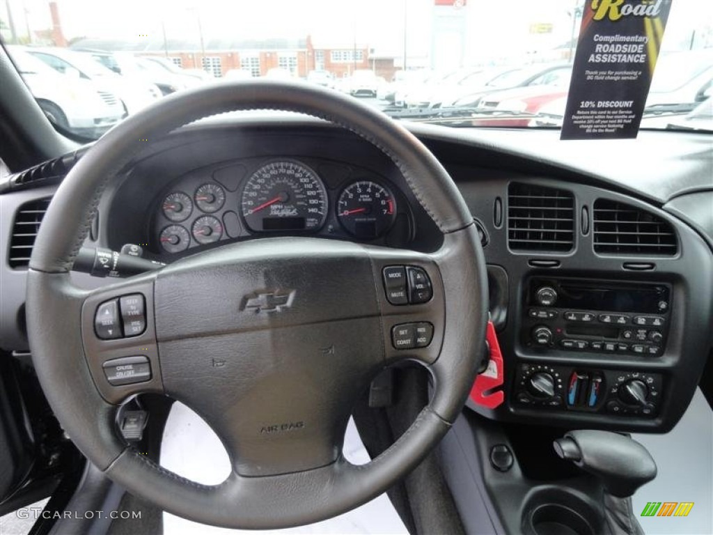 2004 Chevrolet Monte Carlo Intimidator SS Ebony Black Steering Wheel Photo #56661147