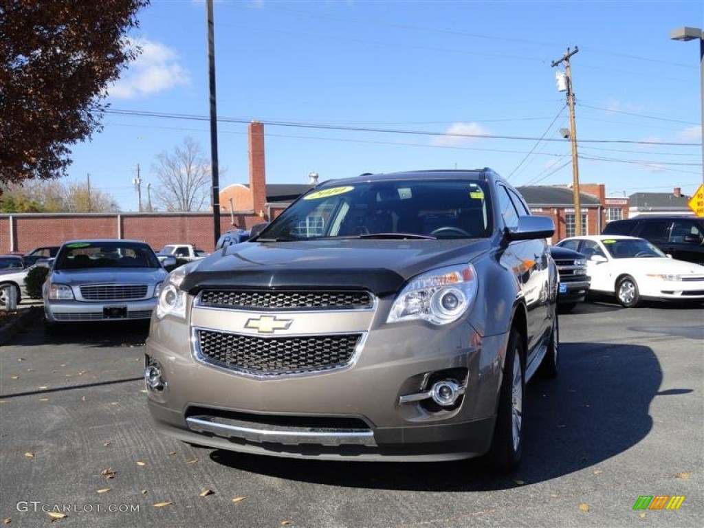 2010 Equinox LTZ AWD - Mocha Steel Metallic / Jet Black/Brownstone photo #2