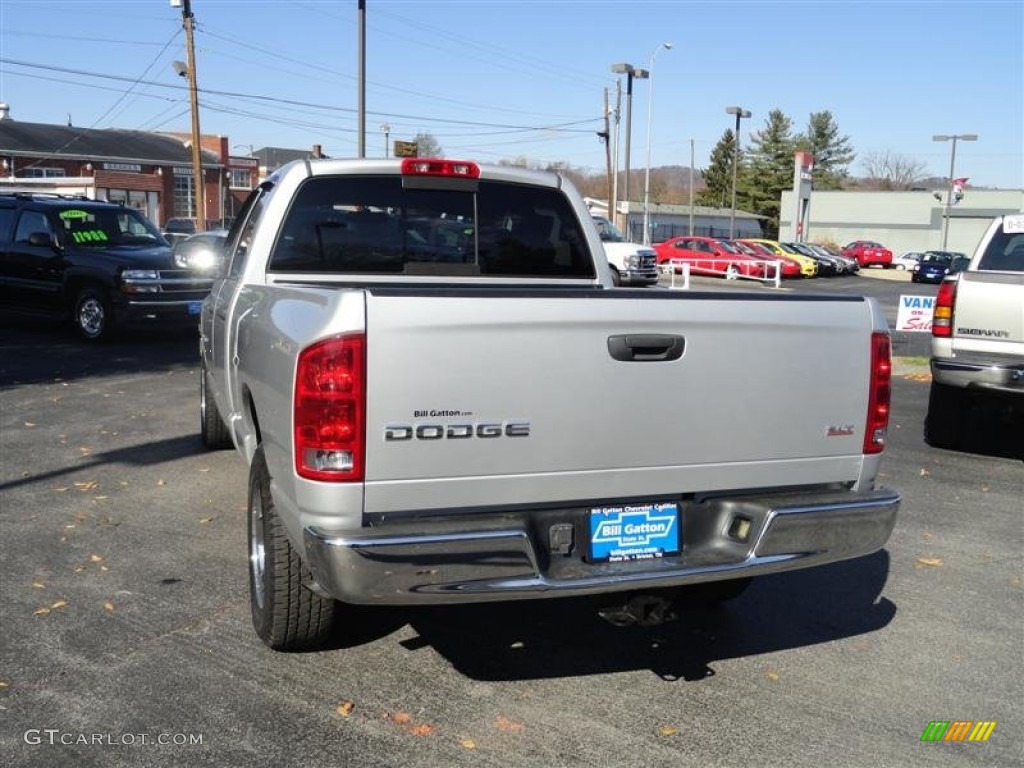 2004 Ram 1500 SLT Quad Cab - Bright Silver Metallic / Dark Slate Gray photo #3