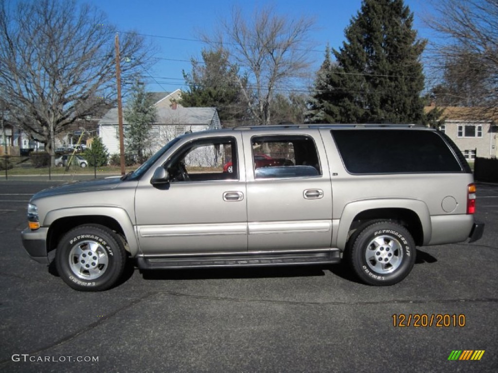 2003 Suburban 1500 LT 4x4 - Light Pewter Metallic / Tan/Neutral photo #3