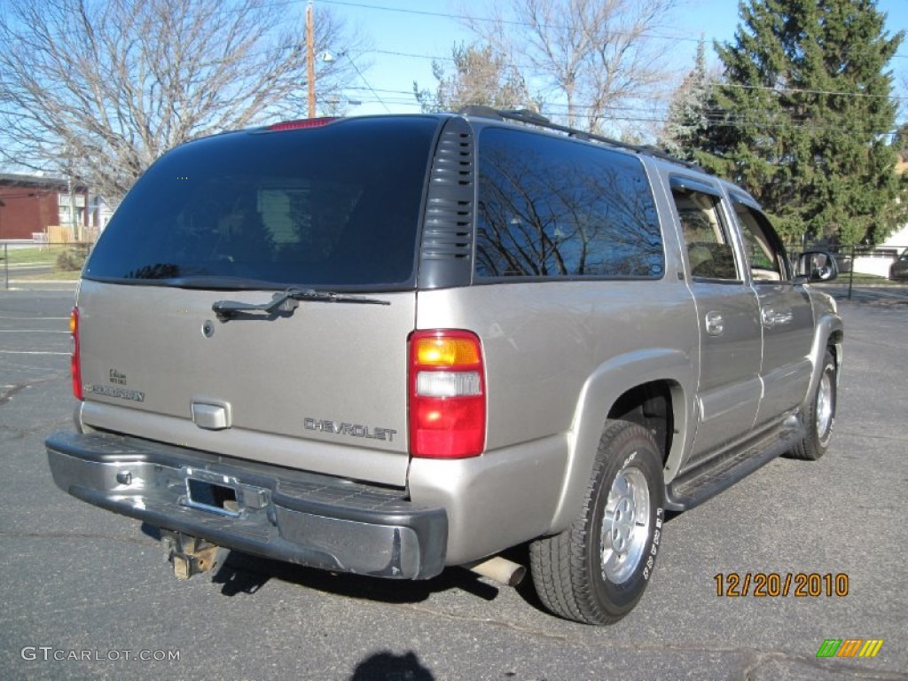 2003 Suburban 1500 LT 4x4 - Light Pewter Metallic / Tan/Neutral photo #7