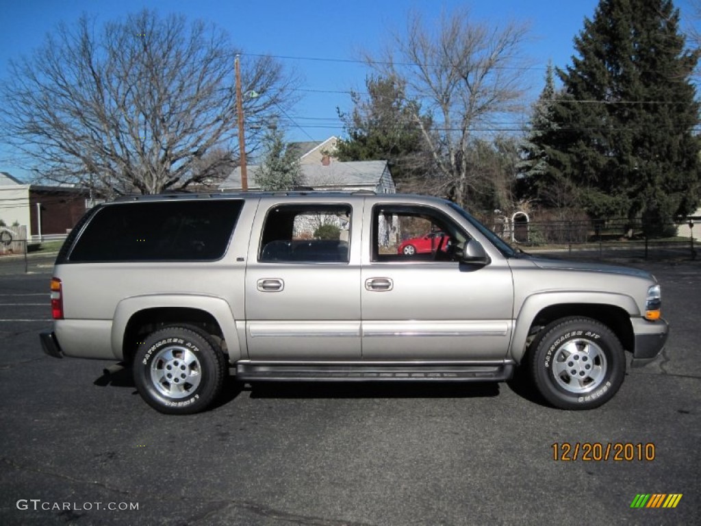 2003 Suburban 1500 LT 4x4 - Light Pewter Metallic / Tan/Neutral photo #9