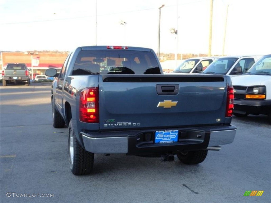 2012 Silverado 1500 LT Extended Cab 4x4 - Blue Granite Metallic / Ebony photo #3