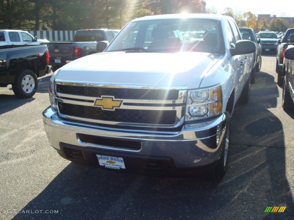 2012 Silverado 2500HD Work Truck Crew Cab 4x4 - Summit White / Dark Titanium photo #1