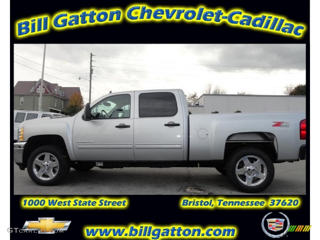 2012 Silverado 2500HD LT Crew Cab 4x4 - Silver Ice Metallic / Ebony photo #1