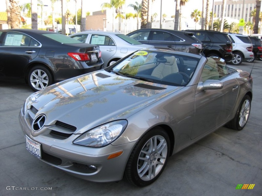 2008 SLK 280 Roadster - Pewter Metallic / Beige photo #21