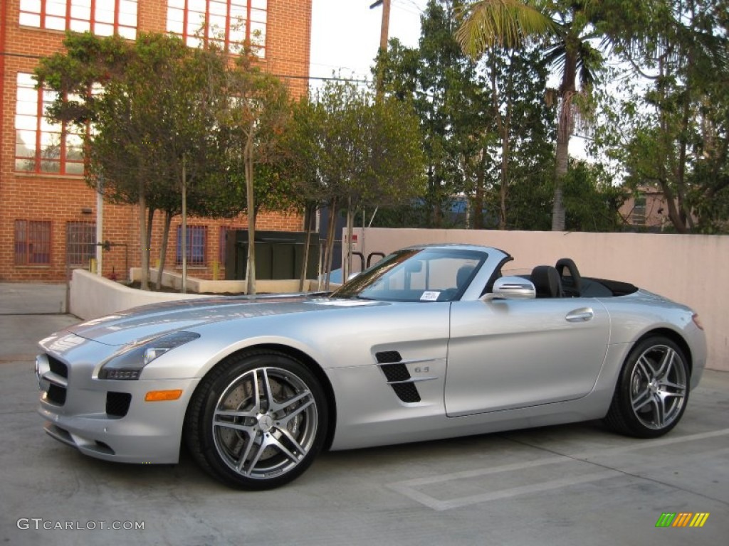 Iridium Silver Metallic 2012 Mercedes-Benz SLS AMG Roadster Exterior Photo #56663379