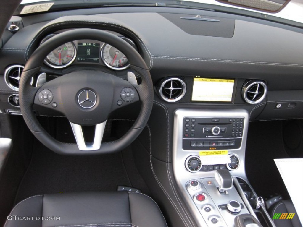 2012 Mercedes-Benz SLS AMG Roadster designo Black Dashboard Photo #56663466