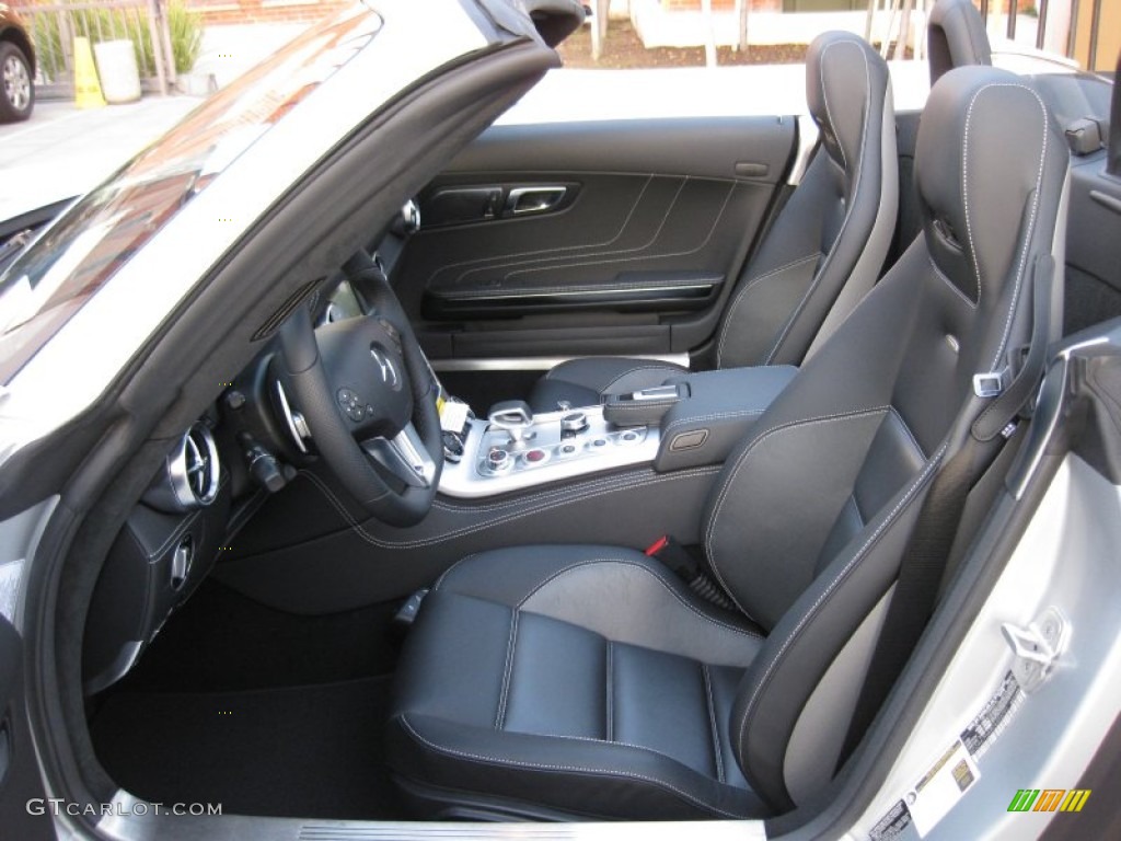 designo Black Interior 2012 Mercedes-Benz SLS AMG Roadster Photo #56663493