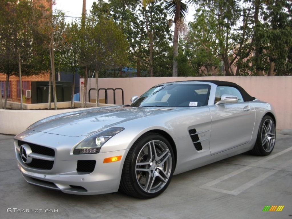 Iridium Silver Metallic 2012 Mercedes-Benz SLS AMG Roadster Exterior Photo #56663544