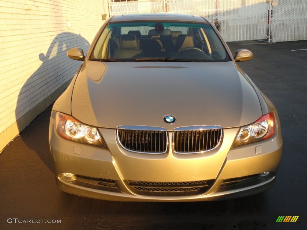 2007 3 Series 328xi Sedan - Platinum Bronze Metallic / Black photo #2