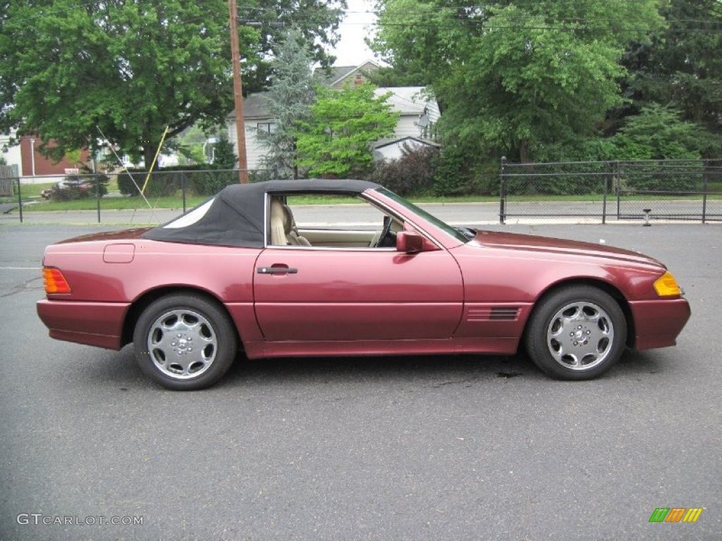 Garnet Red Metallic 1991 Mercedes-Benz SL Class 500 SL Roadster Exterior Photo #56664933