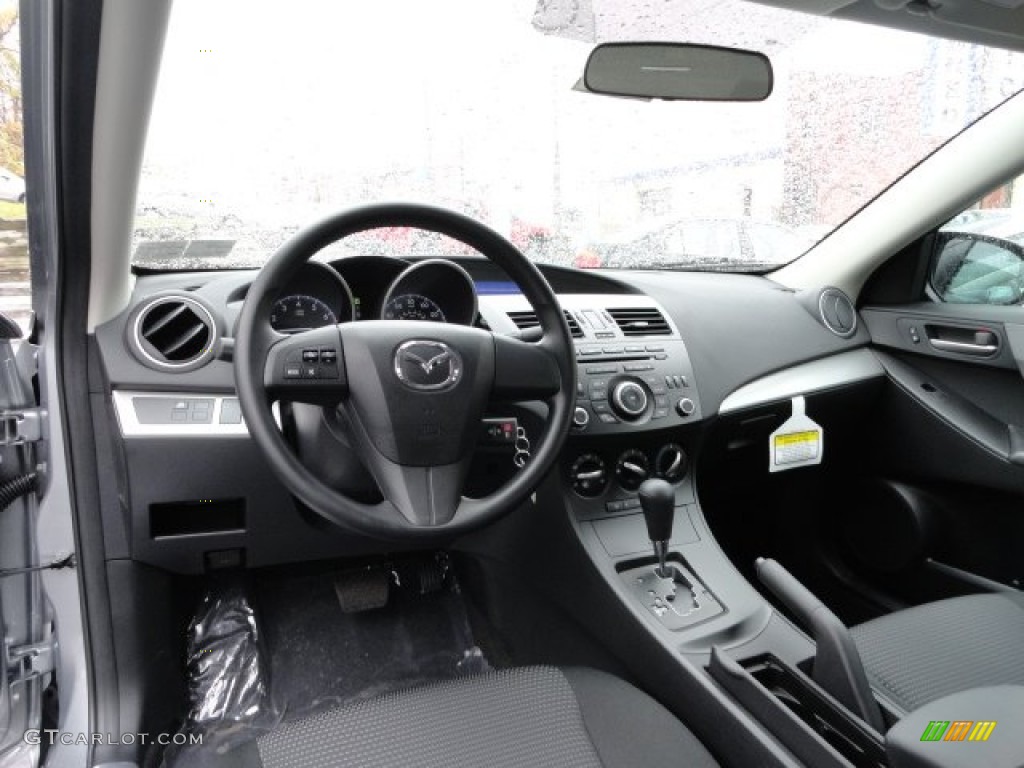 2012 MAZDA3 i Sport 4 Door - Liquid Silver Metallic / Black photo #12