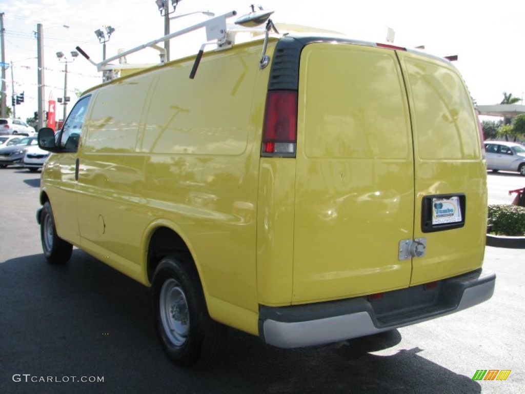 1998 Chevy Van G3500 Cargo Utility - Fleet Yellow / Blue photo #7