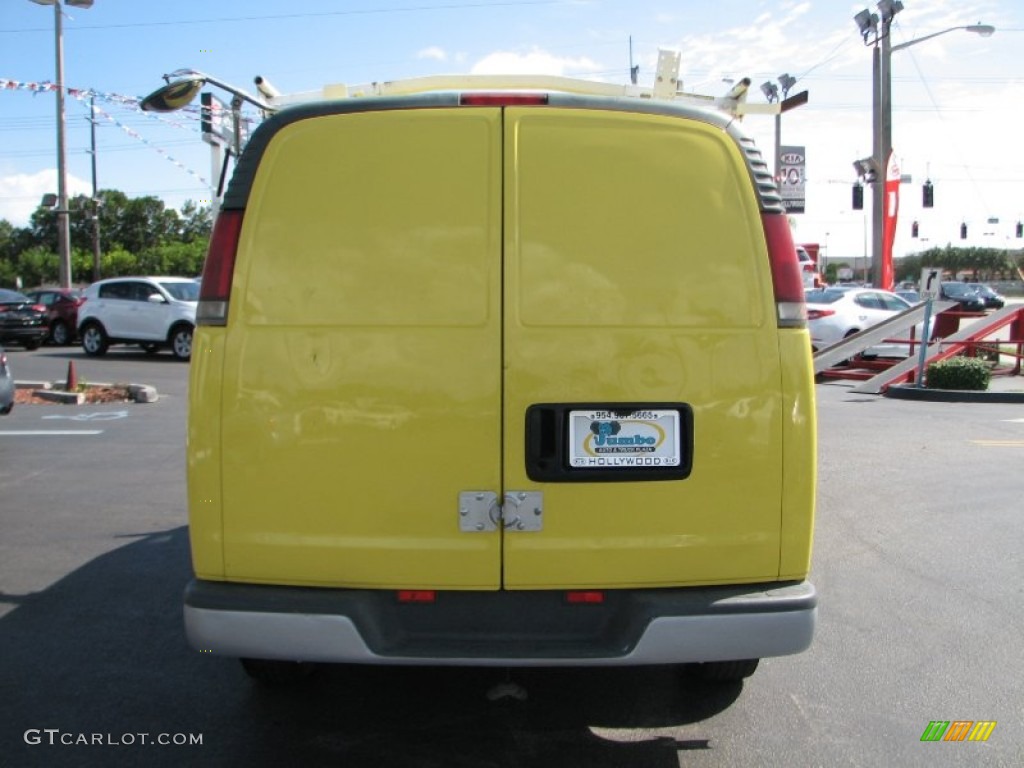 1998 Chevy Van G3500 Cargo Utility - Fleet Yellow / Blue photo #8