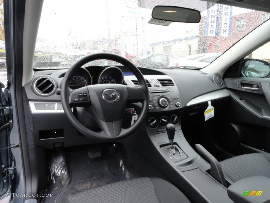 2012 MAZDA3 i Sport 4 Door - Dolphin Gray Mica / Black photo #12