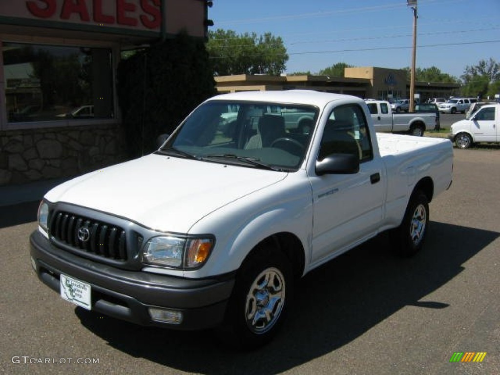 2004 Tacoma Regular Cab - Super White / Charcoal photo #1