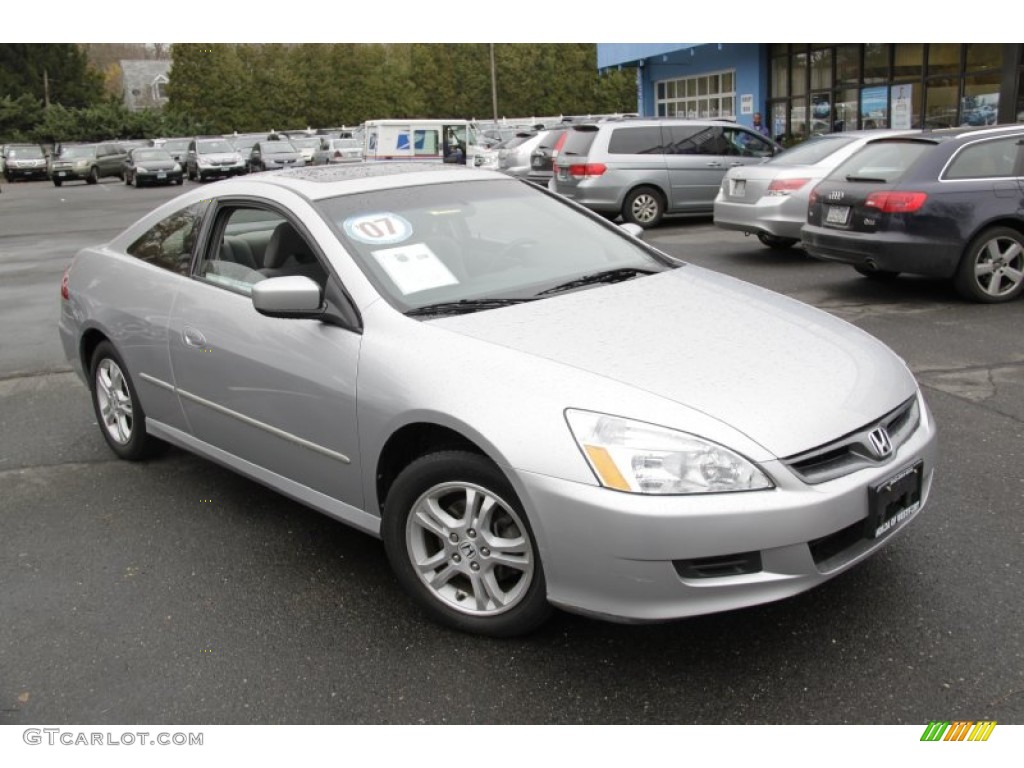 2007 Accord EX Coupe - Alabaster Silver Metallic / Gray photo #3