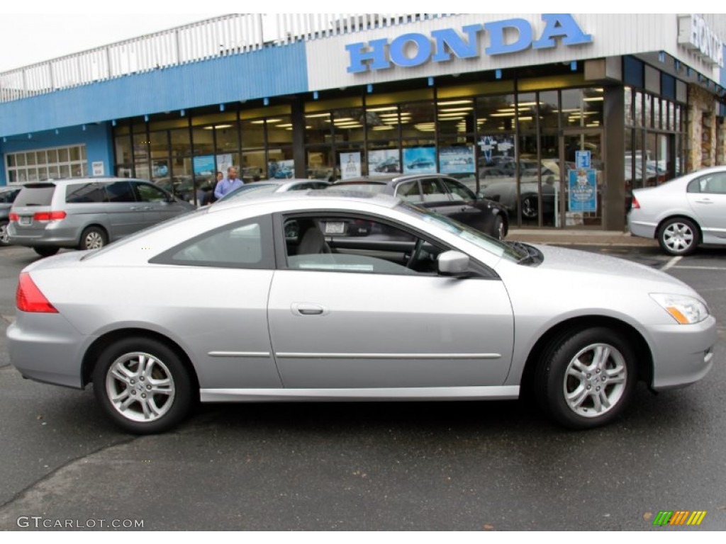 2007 Accord EX Coupe - Alabaster Silver Metallic / Gray photo #4