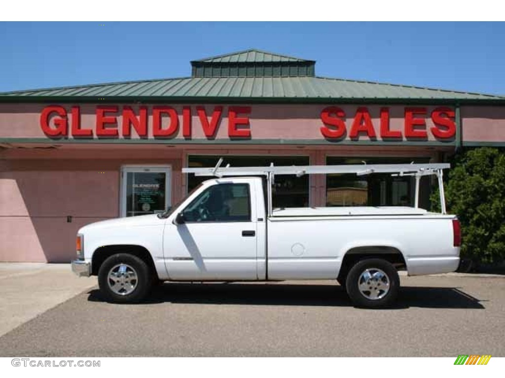 1995 Sierra 1500 SL Regular Cab - White / Dove Gray photo #5