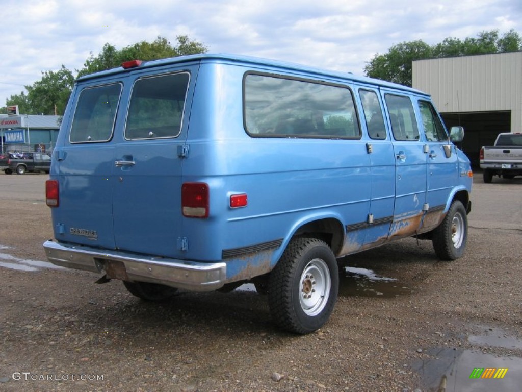 1995 Chevy Van G30 Sport Van - Light Stellar Blue Metallic / Blue photo #3