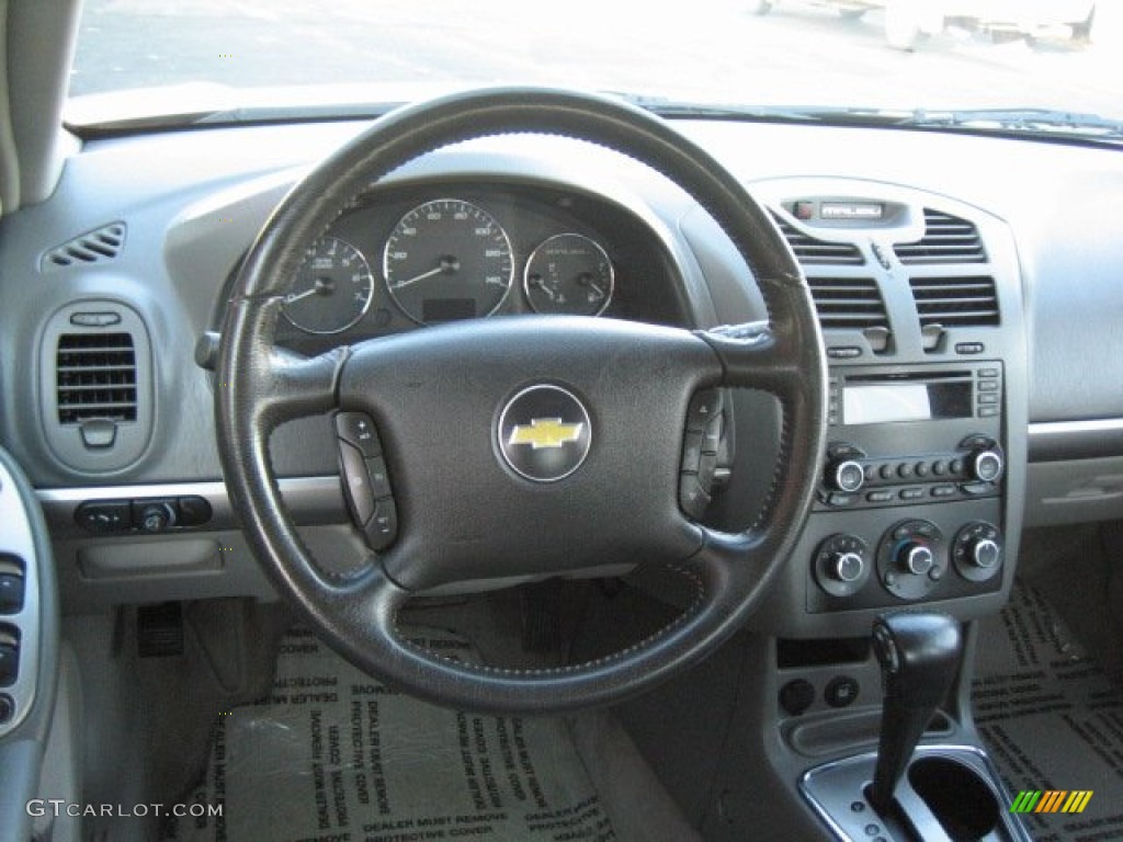 2006 Chevrolet Malibu LT Sedan Titanium Gray Steering Wheel Photo #56671314