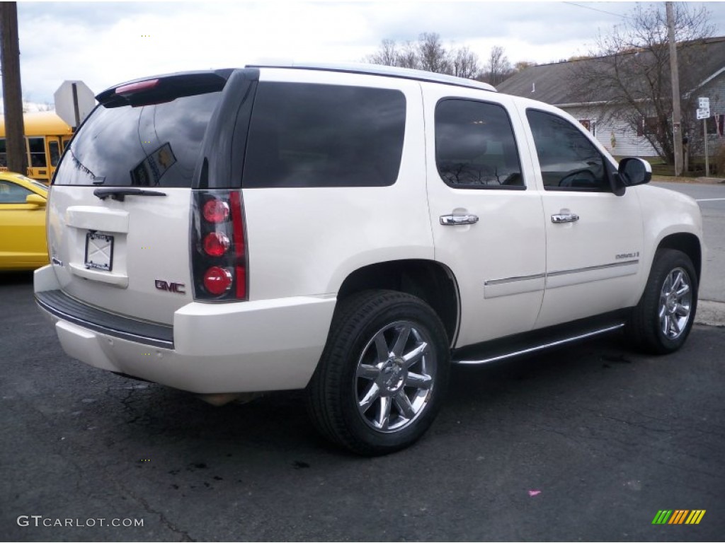 2009 Yukon Denali AWD - White Diamond Tricoat / Cocoa/Light Cashmere photo #5