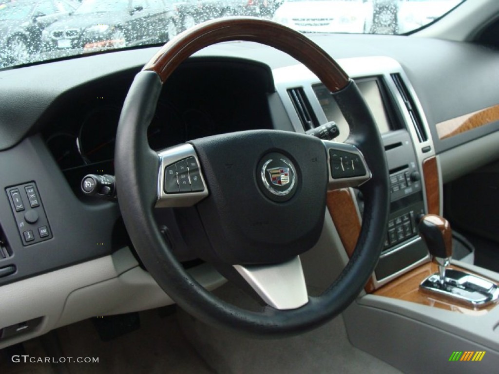 2008 Cadillac STS 4 V6 AWD Light Gray Steering Wheel Photo #56674092