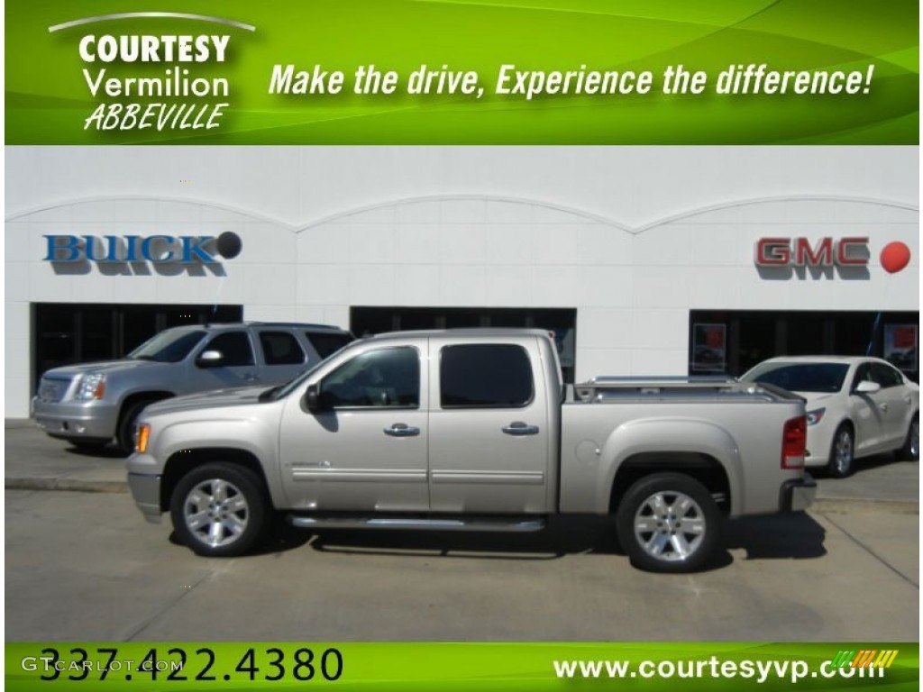 2007 Sierra 1500 SLE Crew Cab - Silver Birch Metallic / Dark Titanium/Light Titanium photo #1